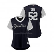 Maglia Baseball Donna New York Yankees C.c. Sabathia 2018 Llws Players Weekend Dub Blu