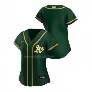 Maglia Baseball Donna Oakland Athletics Replica Alternato 2020 Verde2