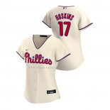 Maglia Baseball Donna Philadelphia Phillies Rhys Hoskins Replica Alternato 2020 Crema