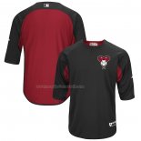 Maglia Baseball Uomo Arizona Diamondbacks Majestic Autentico Collection Batting Practice Nero