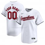 Maglia Baseball Uomo Cleveland Guardians Home Limited Personalizzate Bianco