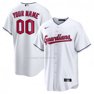 Maglia Baseball Uomo Cleveland Guardians Replica Personalizzate Bianco