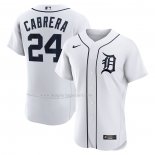 Maglia Baseball Uomo Detroit Tigers Miguel Cabrera Home Autentico Bianco