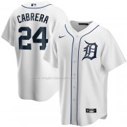 Maglia Baseball Uomo Detroit Tigers Miguel Cabrera Home Replica Bianco