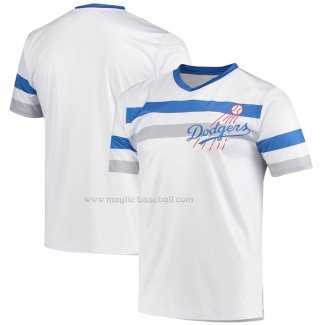 Maglia Baseball Uomo Los Angeles Dodgers Cooperstown Collection V-neck Bianco