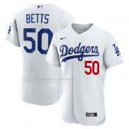 Maglia Baseball Uomo Los Angeles Dodgers Mookie Betts Home Autentico Bianco