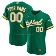 Maglia Baseball Uomo Oakland Athletics Alternato Autentico Personalizzate Verde