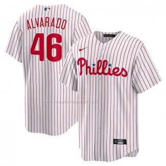 Maglia Baseball Uomo Philadelphia Phillies Jose Alvarado Home Replica Bianco