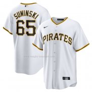 Maglia Baseball Uomo Pittsburgh Pirates Jack Suwinski Home Replica Bianco