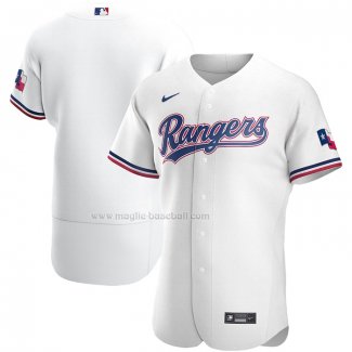 Maglia Baseball Uomo Texas Rangers Home Autentico Logo Bianco