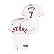 Maglia Baseball Bambino Houston Astros Craig Biggio Replica Home Bianco