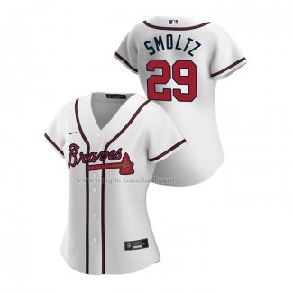 Maglia Baseball Donna Atlanta Braves John Smoltz Replica Home 2020 Bianco