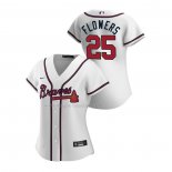 Maglia Baseball Donna Atlanta Braves Tyler Flowers Replica Home 2020 Bianco