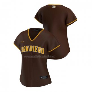 Maglia Baseball Donna San Diego Padres Replica Road 2020 Marrone