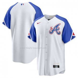 Maglia Baseball Uomo Atlanta Braves 2023 City Connect Replica Bianco