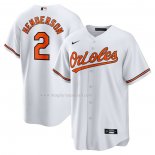 Maglia Baseball Uomo Baltimore Orioles Gunnar Henderson Home Replica Bianco