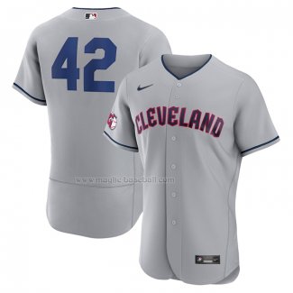 Maglia Baseball Uomo Cleveland Guardians 2023 Jackie Robinson Day Autentico Grigio