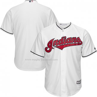 Maglia Baseball Uomo Cleveland Indians Majestic Home Cool Base Bianco