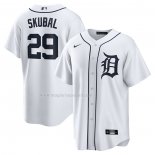 Maglia Baseball Uomo Detroit Tigers Tarik Skubal Home Replica Bianco