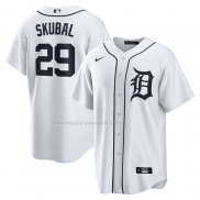 Maglia Baseball Uomo Detroit Tigers Tarik Skubal Home Replica Bianco