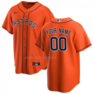 Maglia Baseball Uomo Houston Astros Alternato Replica Personalizzate Arancione