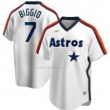 Maglia Baseball Uomo Houston Astros Craig Biggio Home Cooperstown Collection Bianco