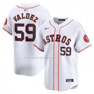 Maglia Baseball Uomo Houston Astros Framber Valdez Home Limited Bianco