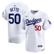 Maglia Baseball Uomo Los Angeles Dodgers Mookie Betts Home Limited Bianco