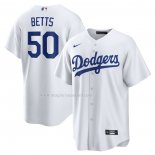 Maglia Baseball Uomo Los Angeles Dodgers Mookie Betts Home Replica Bianco