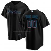 Maglia Baseball Uomo Miami Marlins Alternato Replica Personalizzate Nero