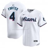 Maglia Baseball Uomo Miami Marlins Nick Fortes Home Limited Bianco