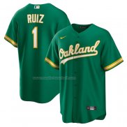 Maglia Baseball Uomo Oakland Athletics Esteury Ruiz Alternato Replica Verde