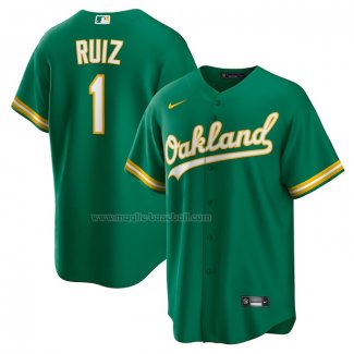 Maglia Baseball Uomo Oakland Athletics Esteury Ruiz Alternato Replica Verde