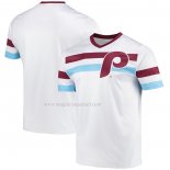 Maglia Baseball Uomo Philadelphia Phillies Cooperstown Collection V-neck Bianco