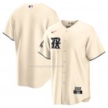 Maglia Baseball Uomo Texas Rangers 2023 City Connect Replica Crema