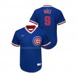 Maglia Baseball Bambino Chicago Cubs Javier Baez Cooperstown Collection Road Blu