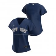 Maglia Baseball Donna New York Yankees Replica Alternato 2020 Blu