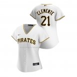 Maglia Baseball Donna Pittsburgh Pirates Roberto Clemente Replica Home 2020 Bianco