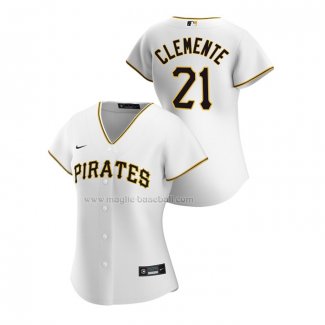 Maglia Baseball Donna Pittsburgh Pirates Roberto Clemente Replica Home 2020 Bianco