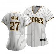 Maglia Baseball Donna San Diego Padres Keone Kela Replica Home Bianco