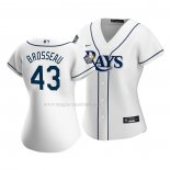 Maglia Baseball Donna Tampa Bay Rays Mike Brosseau Home Replica Bianco