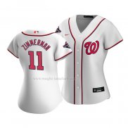 Maglia Baseball Donna Washington Nationals Ryan Zimmerman Home Replica Bianco