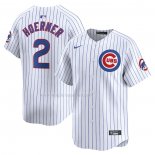 Maglia Baseball Uomo Chicago Cubs Nico Hoerner Home Limited Bianco