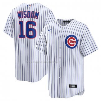 Maglia Baseball Uomo Chicago Cubs Patrick Wisdom Home Replica Bianco