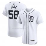 Maglia Baseball Uomo Detroit Tigers Miguel Diaz Home Elite Bianco