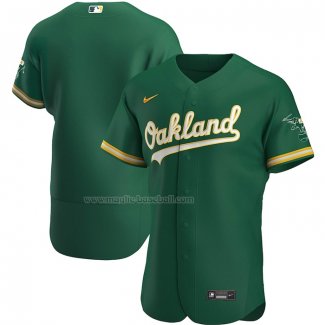 Maglia Baseball Uomo Oakland Athletics Autentico Verde