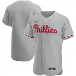 Maglia Baseball Uomo Philadelphia Phillies Road Autentico Grigio