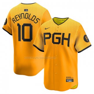 Maglia Baseball Uomo Pittsburgh Pirates Bryan Reynolds City Connect Limited Oro