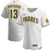 Maglia Baseball Uomo San Diego Padres Manny Machado Home Autentico Bianco