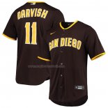 Maglia Baseball Uomo San Diego Padres Yu Darvish Alternato Replica Marrone